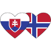 Slovakia Norway Flag Heart