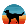 Allemand Pointer Chien Silhouette Rétro