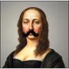 Mona lisa with a moustache!