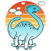 Brontosaurus dinosaur skateboarding!