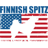American flag Finnish Spitz