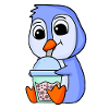 Penguin Bubble tea Motif