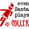Even Santa Claus plays football