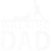 Walking dad cutting grass