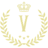 V letter wreath