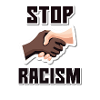 Stop Racism Hand shake black