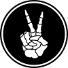 Hand Peace Skeleton
