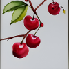 Winter cherry painting