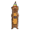 Süßer Otter mit Partyhut