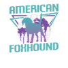 Retro American Foxhound Dog Lover