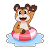Meerkat Swimming Lifebuoy