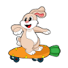 Rabbit Carrot Skateboard