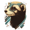 Ferret Face Illustration