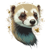 Cute Ferret Illustration