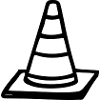 traffic cone warning