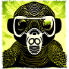 Freestyle Space turtle with glasses