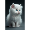 Cute white kitten