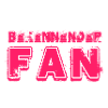 PROFESSING FAN lettering