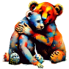 Câlins d’ours en peluche