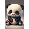 Bébé panda mignon