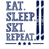 eat sleep skiing repeat