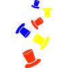 Zylinder Bräutigam Bunt