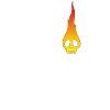 flaming skull and white lighter