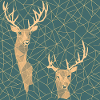 Deer Roe deer geometrically