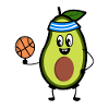 Basketball Basketball Player Avocado