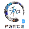 Fred japansk Kanji Ord Symbol Enso Cirkel 6