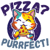 Pizza Purrfect Cat eating Pizza