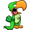 Bored Green Parrot