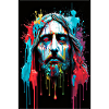 JESUS - bunte Farbe