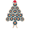 Archery target as Christmas tree