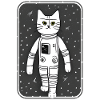 Astronaut Cat Space