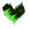 Heart green gift idea dark