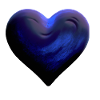 Herz blau Geschenkidee dunkelblau