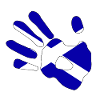 Scotland Flag Hand Print Silhouette