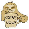 Langschläfer Kaffee Morgen Sloth