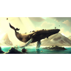 Whale floating in the sky