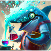 Mad dolphin scientist experimenting