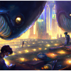 Monsters floating in the sky