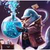 Mad dolphin scientist experimenting