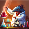 Mad dolphin scientist experimenting