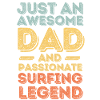 Dad surfing retro