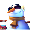 Snowman with sunglasses
