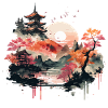 Woodblock Landscape