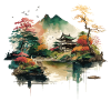 Japanese House at Lake
