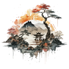 Illustration à l’aquarelle asiatique