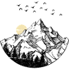 Fragmented Sun Over Night Sky